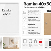 Ramka DAISY 40x50 BIAŁA