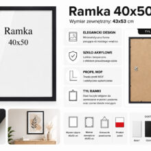 Ramka DAISY 40x50 CZARNA Ramka DAISY 40x50 CZARNA
