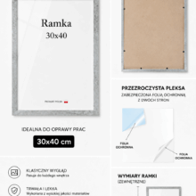 Ramka DAISY 30x40 POPIELATA Ramka DAISY 30x40 POPIELATA
