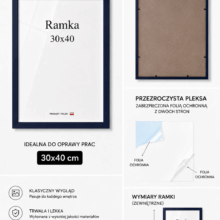 Ramka DAISY 30x40 CZARNA Ramka DAISY 30x40 CZARNA