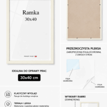 Ramka DAISY 30x40 KREMOWA Ramka DAISY 30x40 KREMOWA