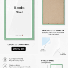 Ramka DAISY 30x40 MIĘTOWA Ramka DAISY 30x40 MIĘTOWA