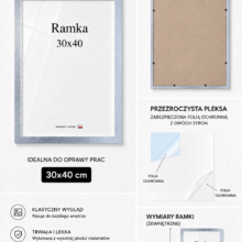 Ramka DAISY 30x40 SREBRNA Ramka DAISY 30x40 SREBRNA