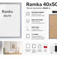 Ramka DAISY 40x50 SREBRNA Ramka DAISY 40x50 SREBRNA