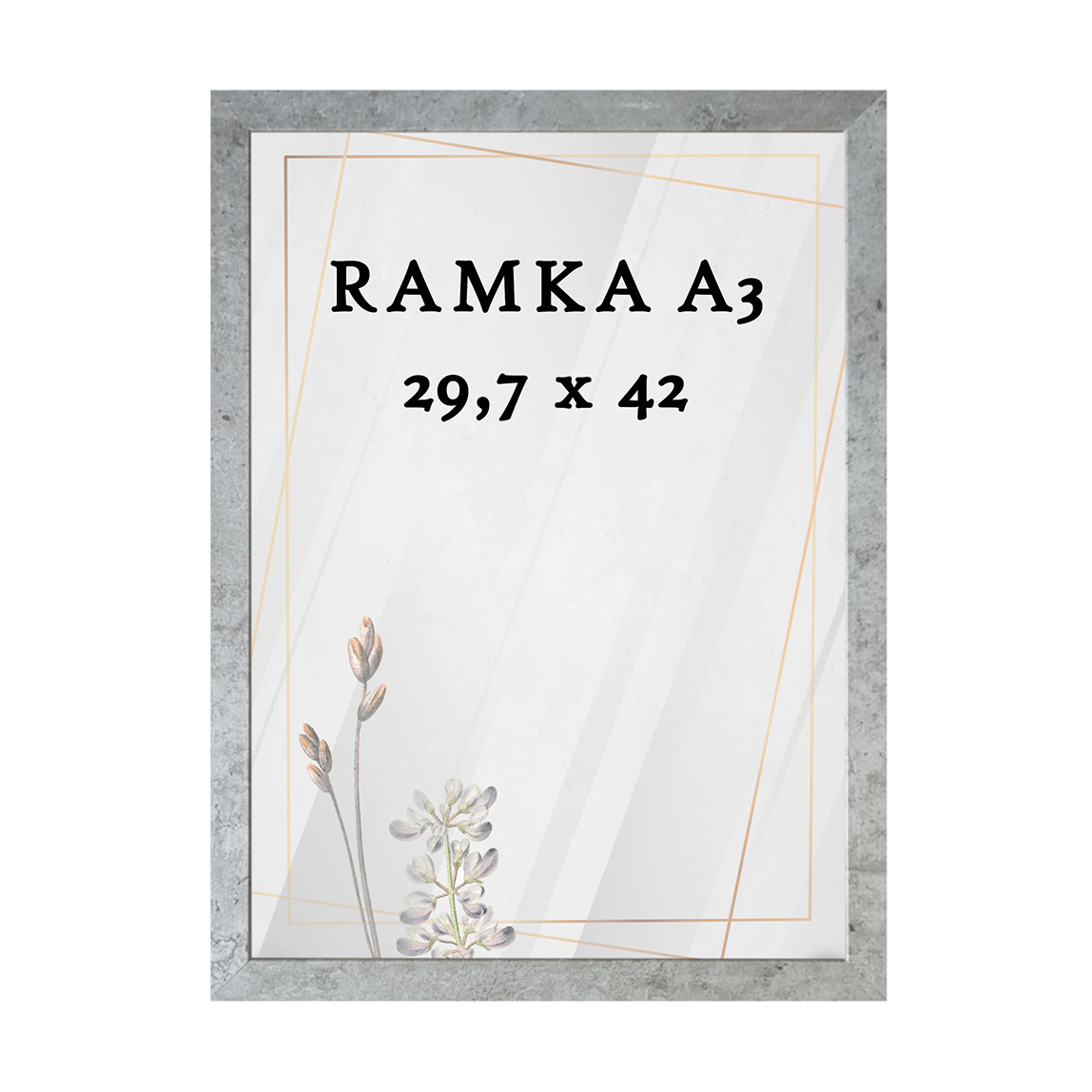 Ramka DAISY 29,7x42 (A3) POPIELATA Ramka DAISY 29,7x42 (A3) POPIELATA