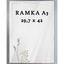 Ramka DAISY 29,7x42 (A3) SREBRNA Ramka DAISY 29,7x42 (A3) SREBRNA