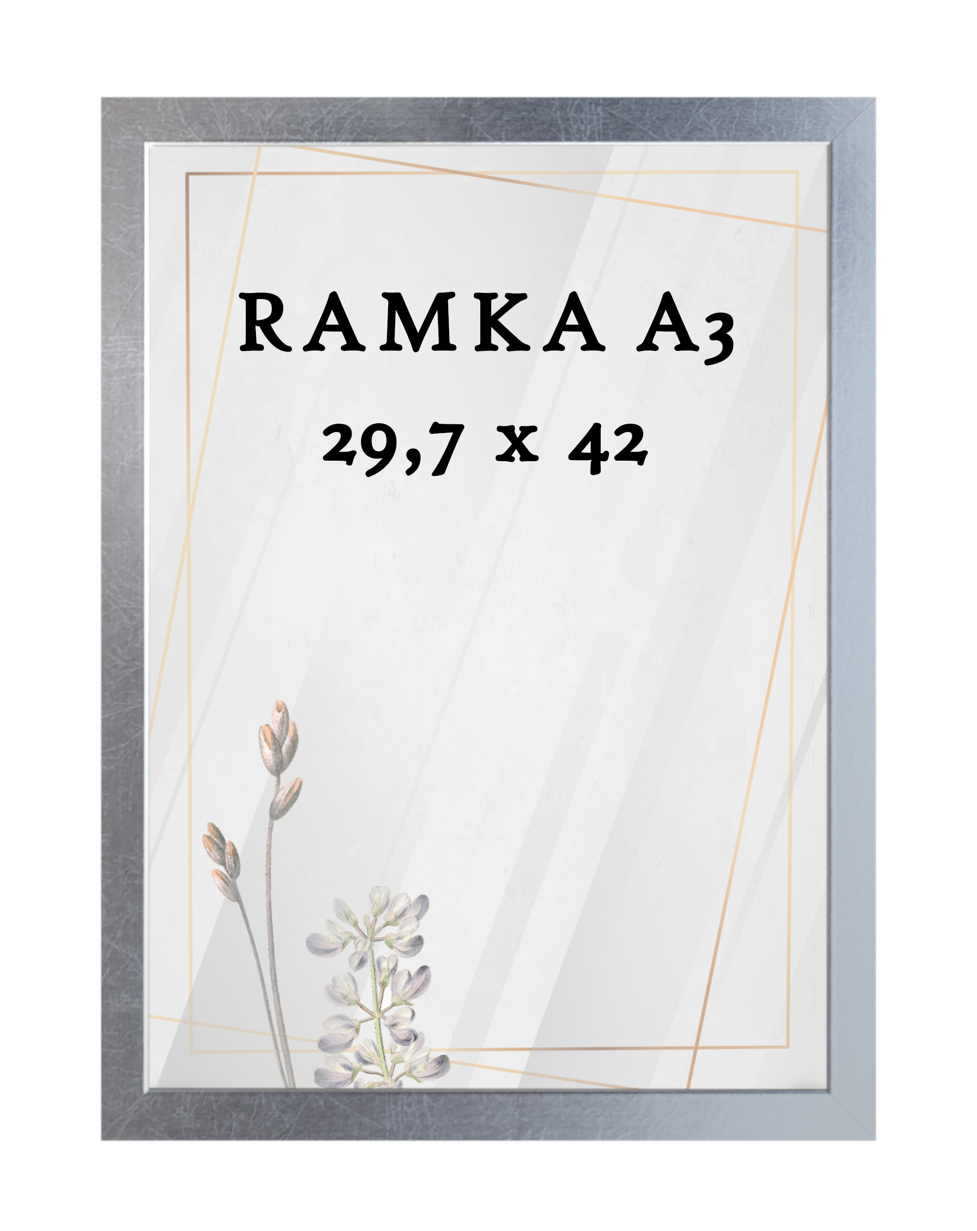 Ramka DAISY 29,7x42 (A3) SREBRNA Ramka DAISY 29,7x42 (A3) SREBRNA