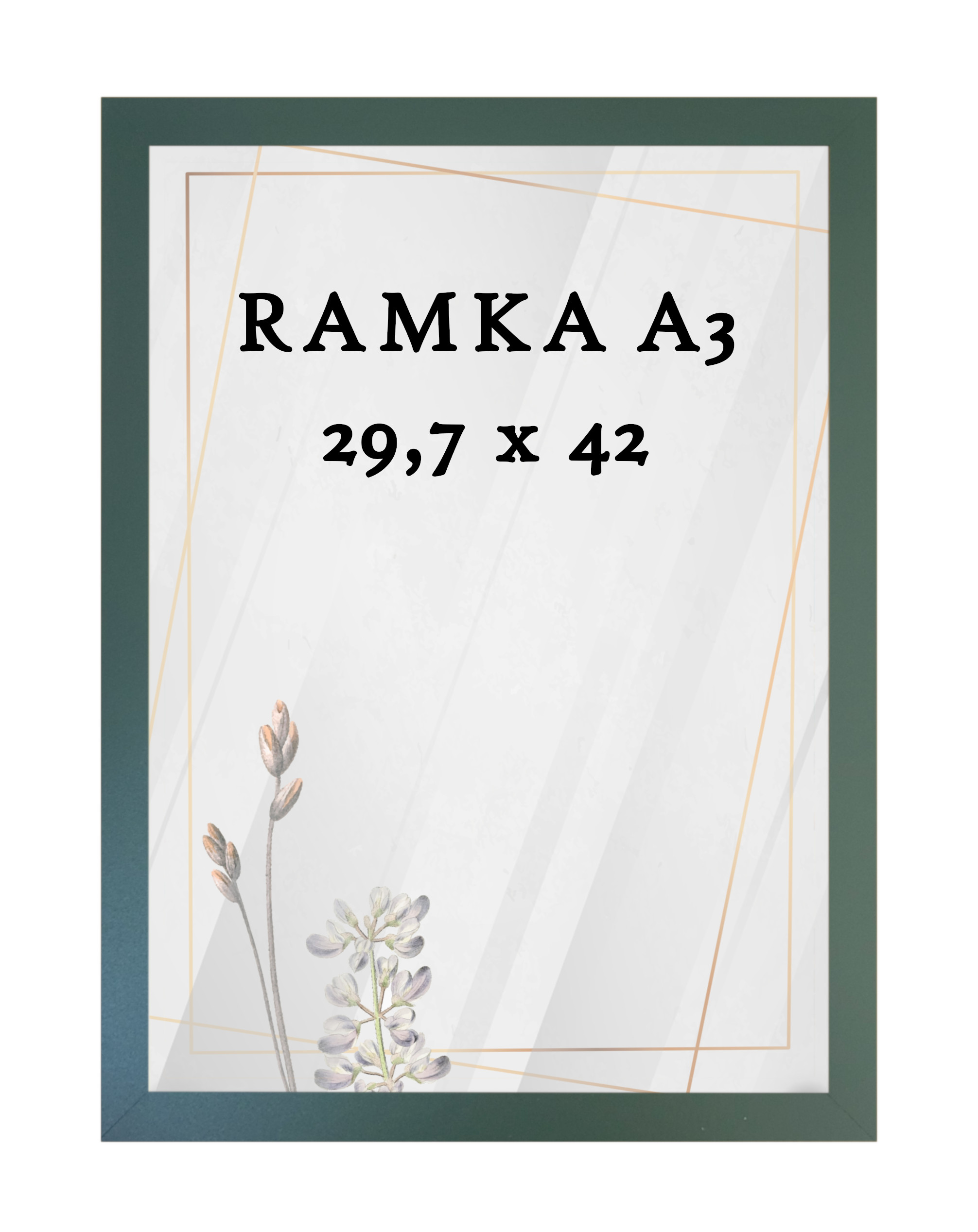Ramka DAISY 29,7x42 (A3) ZIELONA Ramka DAISY 29,7x42 (A3) ZIELONA