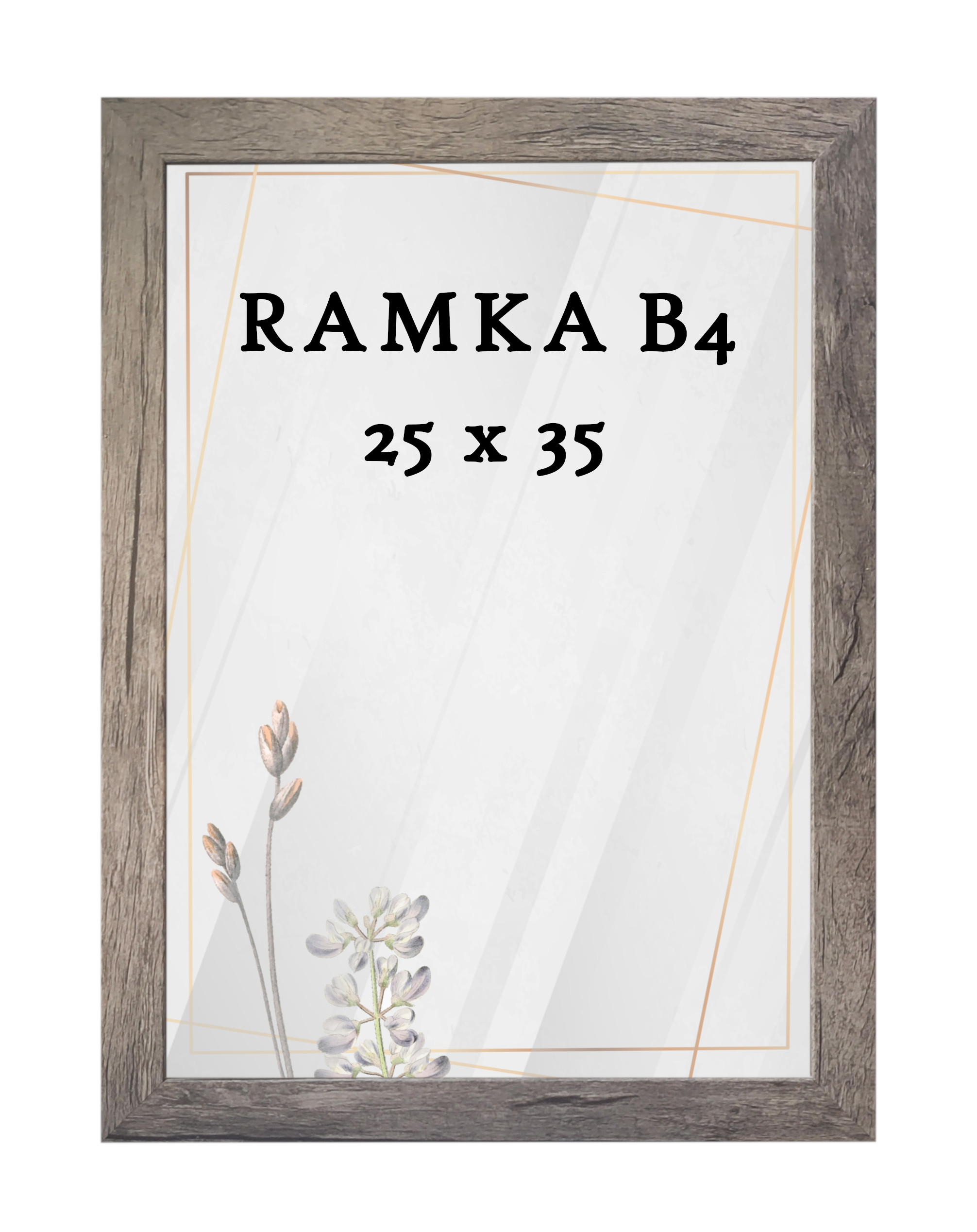 Ramka DAISY 25x35 (B4) SZARO-BRĄZOWA Ramka DAISY 25x35 (B4) SZARO-BRĄZOWA