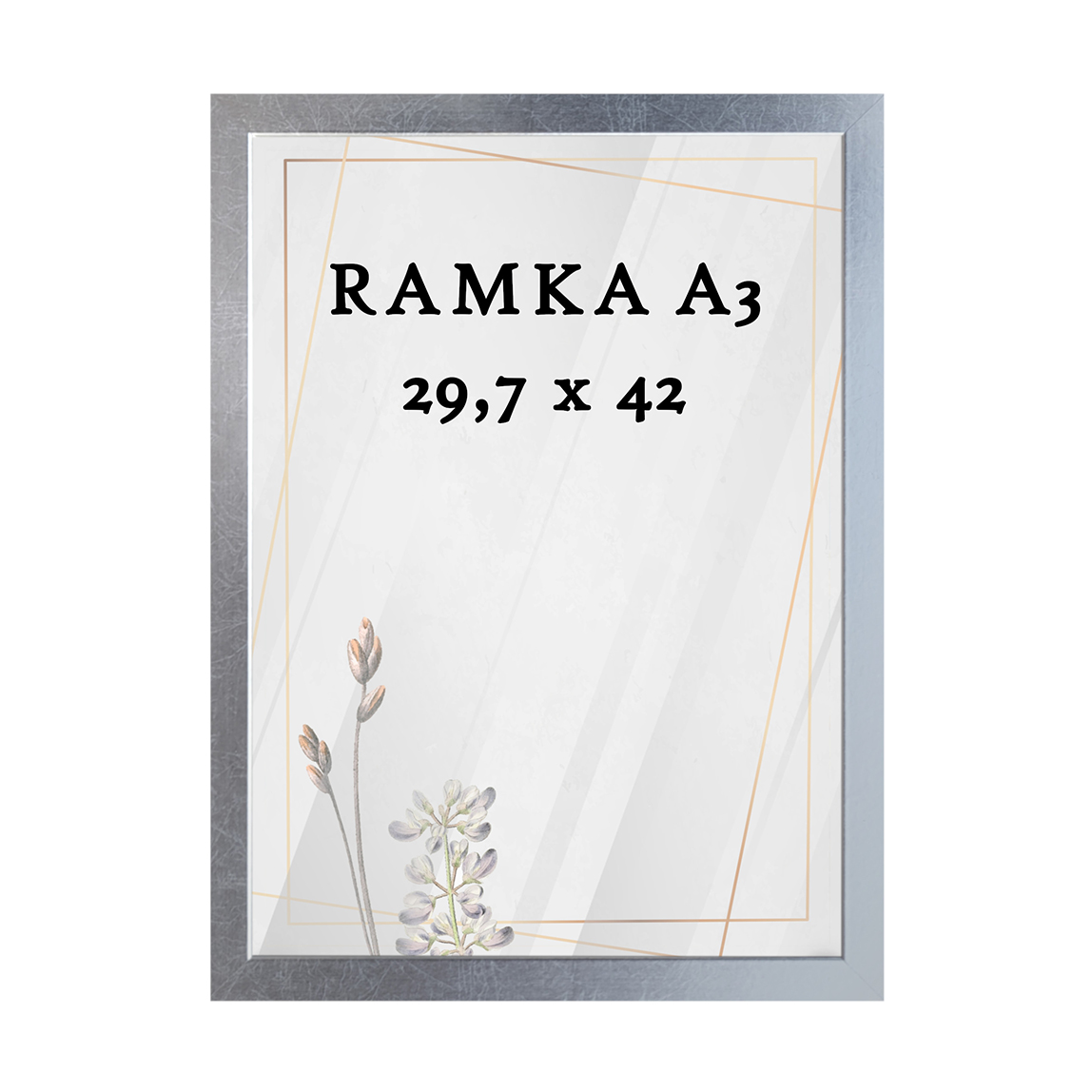 Ramka DAISY 29,7x42 (A3) SREBRNA Ramka DAISY 29,7x42 (A3) SREBRNA