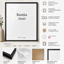 Ramka DAISY 50x60 CZARNA Ramka DAISY 50x60 CZARNA