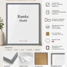 Ramka DAISY 50x60 SZARA Ramka DAISY 50x60 SZARA