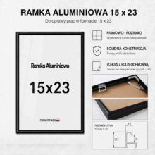 Ramka aluminiowa czarna 15x23 Ramka aluminiowa czarna 15x23