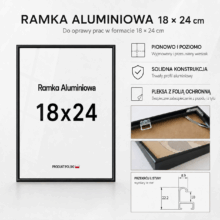 Ramka aluminiowa czarna 18x24 Ramka aluminiowa czarna 18x24
