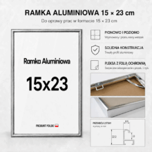 Ramka aluminiowa srebrna 15x23 Ramka aluminiowa srebrna 15x23