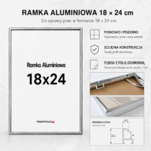 Ramka aluminiowa srebrna 18x24 Ramka aluminiowa srebrna 18x24