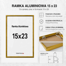 Ramka aluminiowa złota 15x23 Ramka aluminiowa złota 15x23
