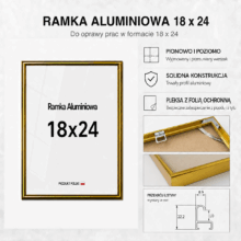 Ramka aluminiowa złota 18x24 Ramka aluminiowa złota 18x24